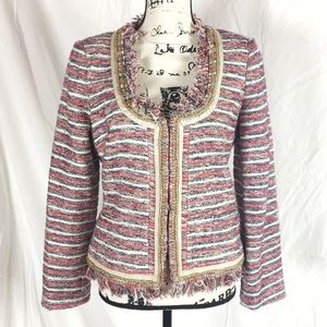 Boston Proper Fringe Blazer Jacket